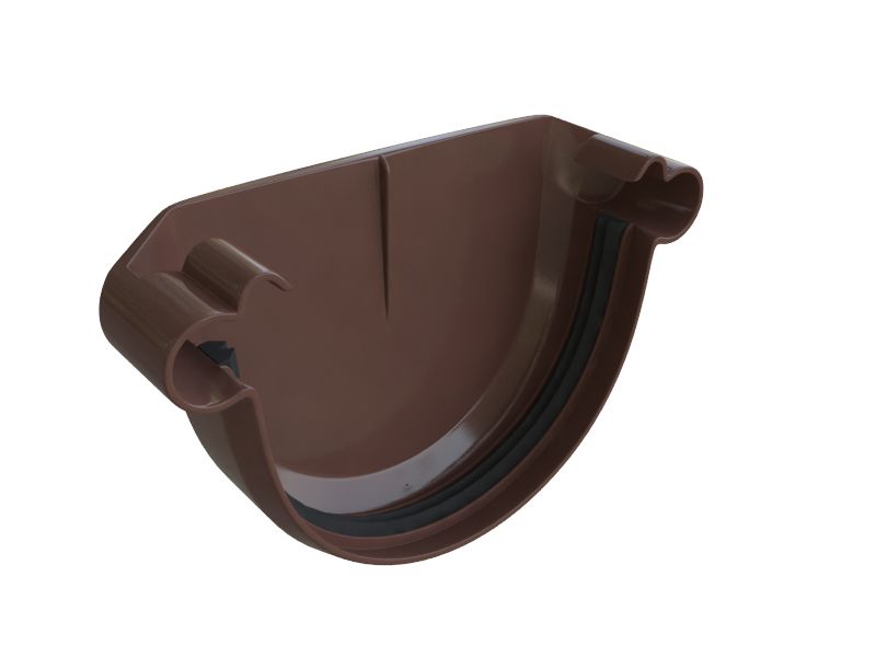 Заглушка желоба левая коричневый