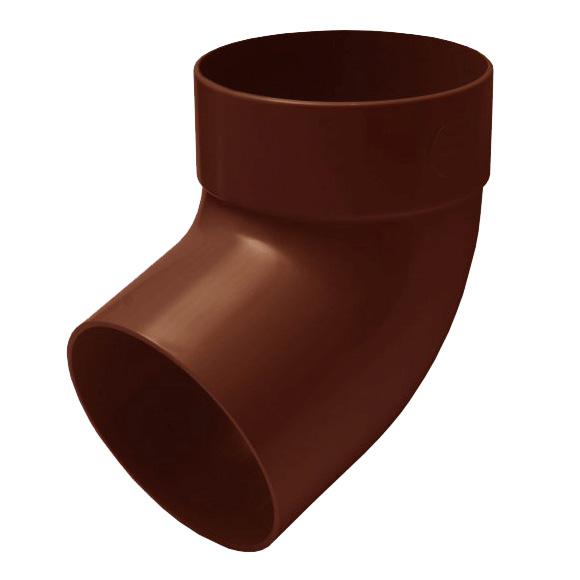 Отвод одномуфтовый  67град  75 мм коричневый