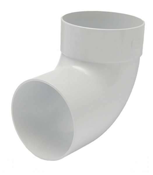 Отвод одномуфтовый  67град. белый 100 мм 