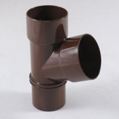 Тройник трубы  67град  100 мм коричневый