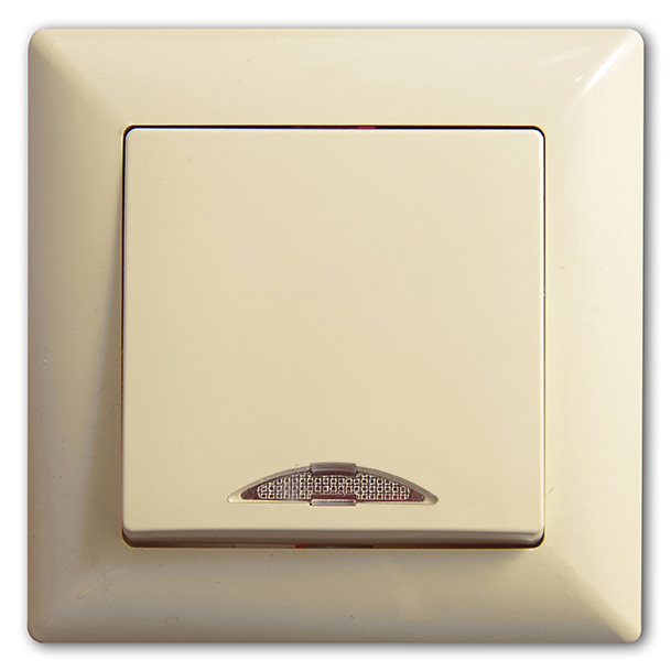                             GNV Выкл 1кл + подсв беж 