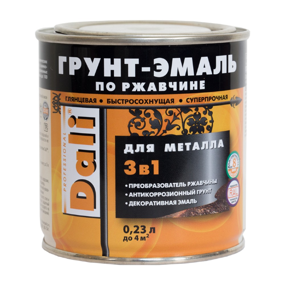 Бронзовая Грунт-эмаль молотковая 3 в 1 0,75л DALI