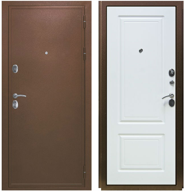 Дверь мет. Дипломат белый ясень 960 правая