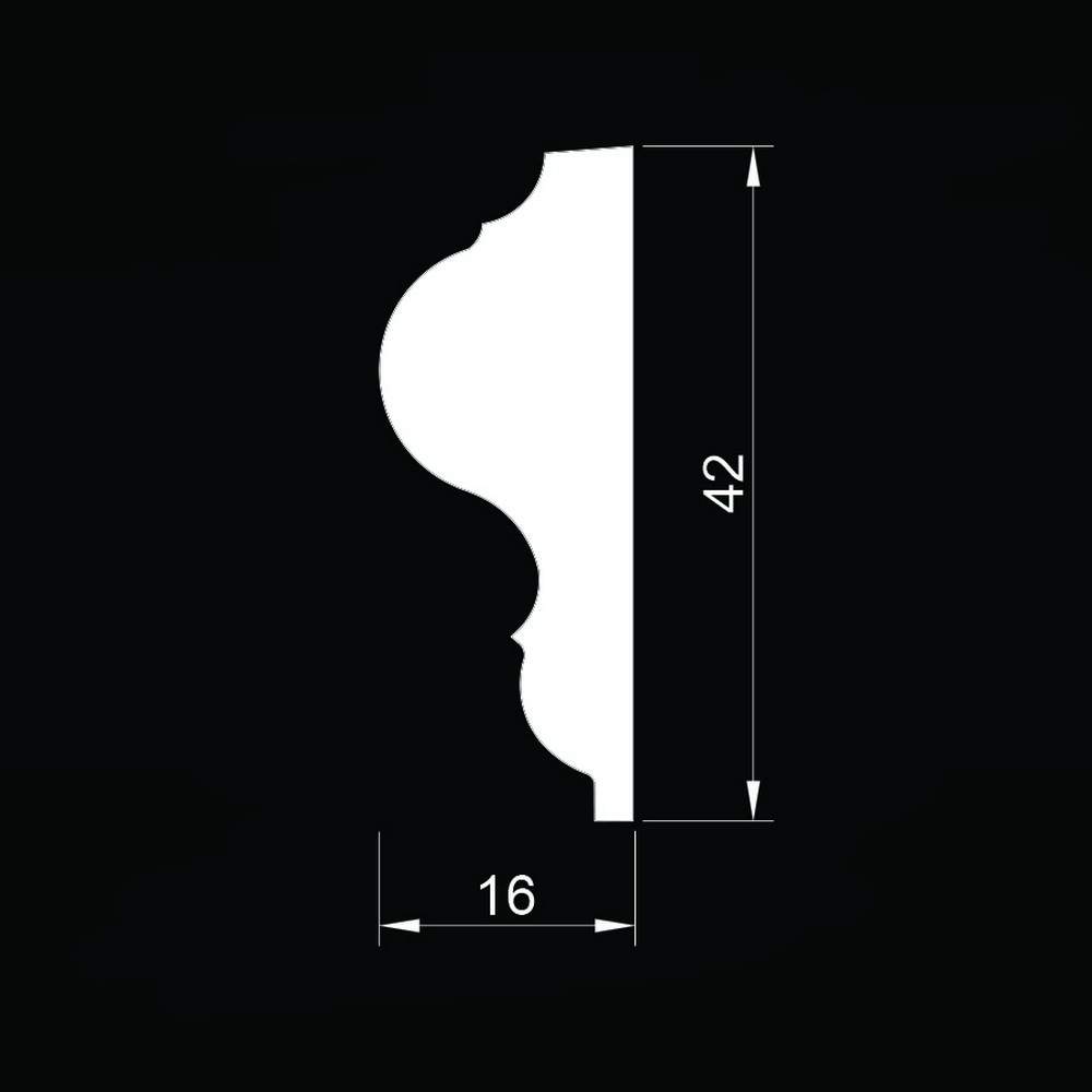 Молдинг M03 ЕВРОВУД / 2000*42*12