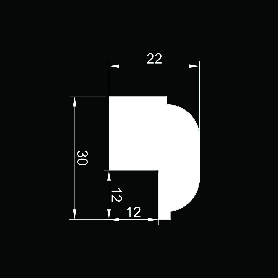 Молдинг MP01 (для панели PL 01) ЕВРОВУД / 2000*30*22