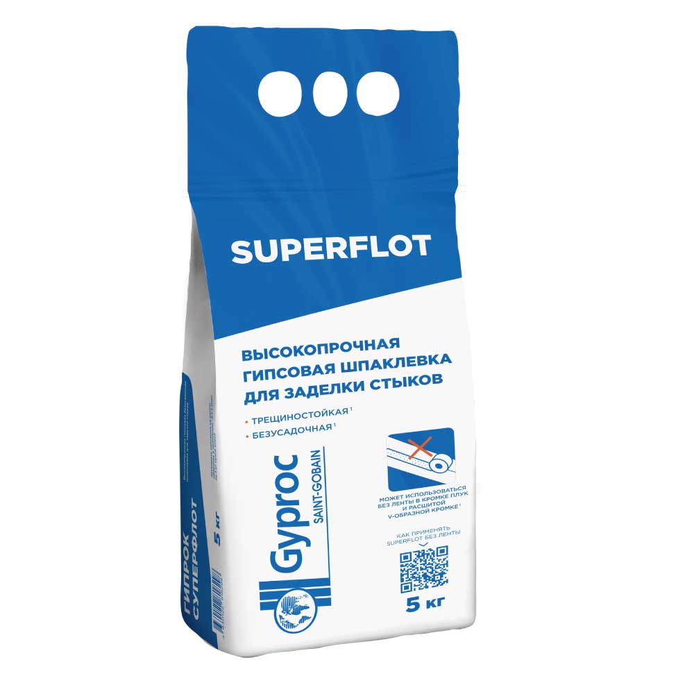 Ветонит / Гипрок шпаклевка гипсовая Суперфлот  5 кг