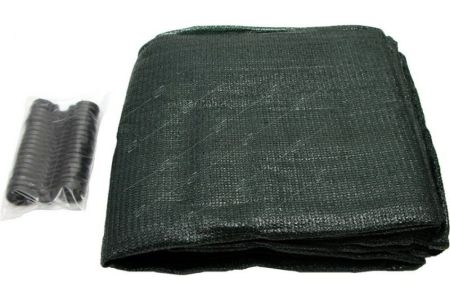 Сетка затеняющая 80% с крепежом 3*4 темно-зеленый