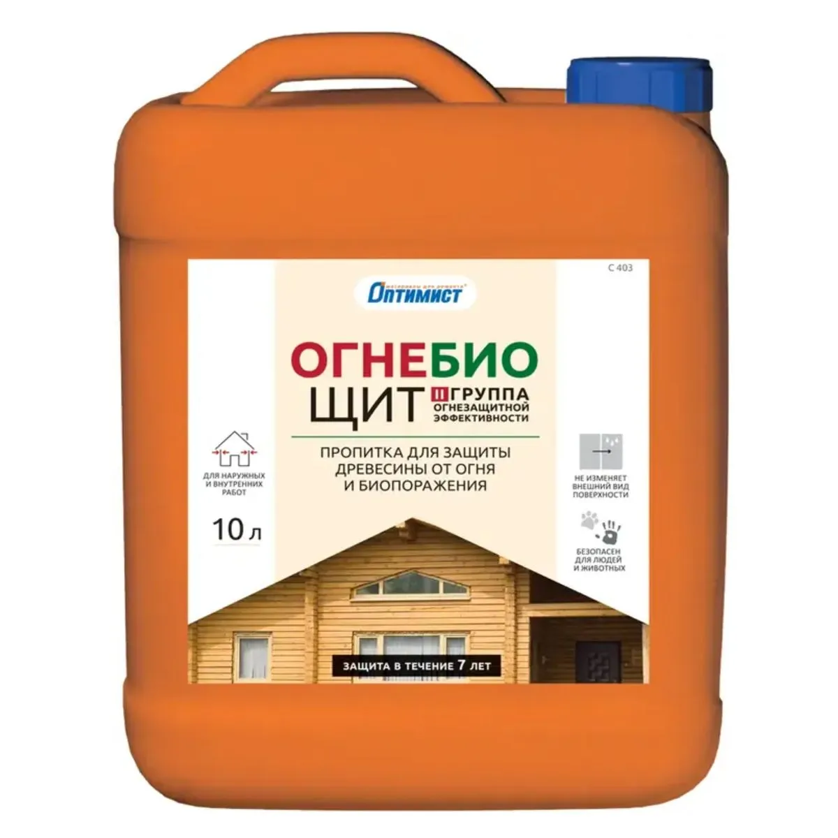 Пропитка для защиты от огня и биопор 2гр 403 Оптимист 10л С