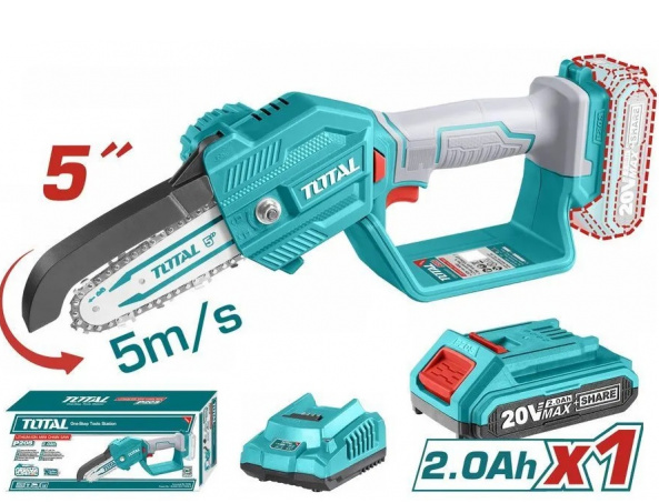 Аккумуляторная мини цепная пила Li-ion 20V TOTAL