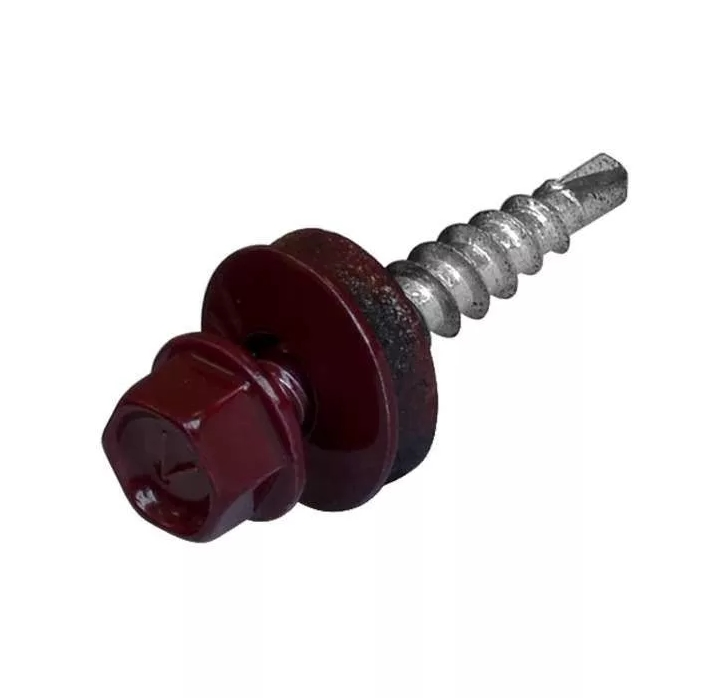 Саморезы кровельные цв. 5,5х19 3005 (Daxmer)