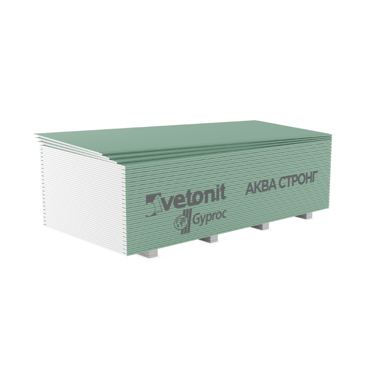 Гипрок Аква Стронг гипсовая плита 2500x1200x15