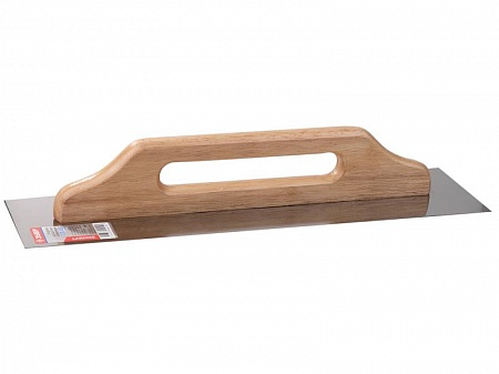 Гладилка швейцарская нерж. сталь с дер. ручкой 125х480 мм