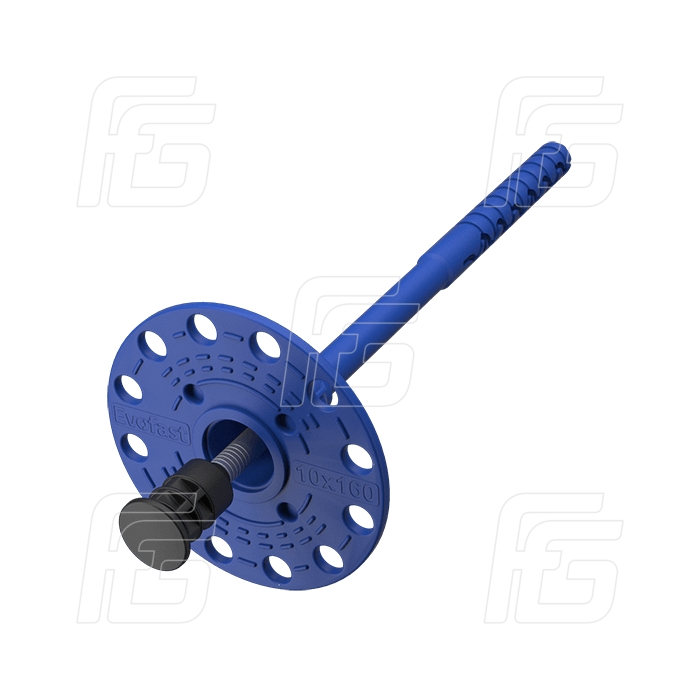 Дюбель фасадный 10х100 гвоздь с термоголовой МЗ (500 шт./уп.) Evofast