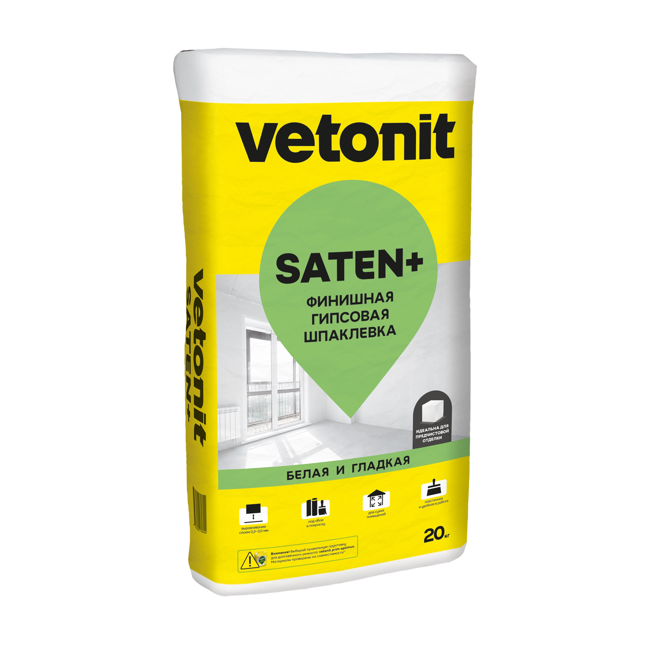 Шпаклевка Vetonit Saten+ 20 кг